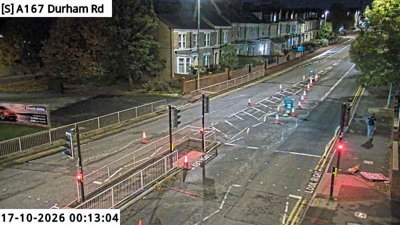 Traffic camera image 2 from Gateshead - A167 Gateshead Highway / Whitehall Road