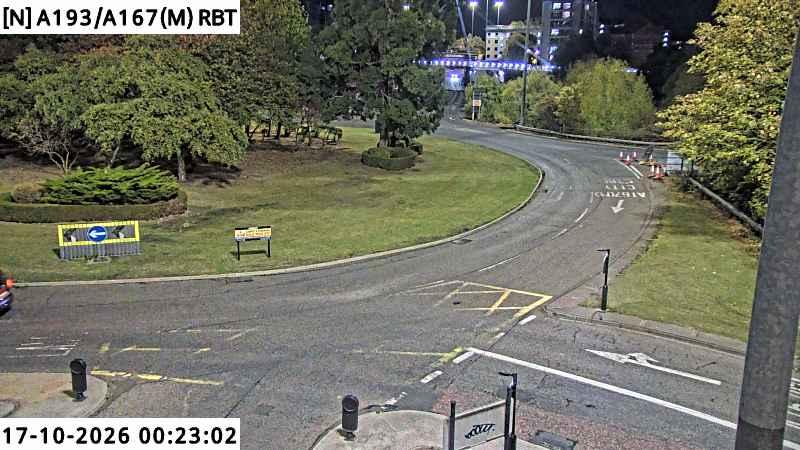 Traffic camera image 2 from Newcastle - A167(M) Central Motorway East / A193 New Bridge Street