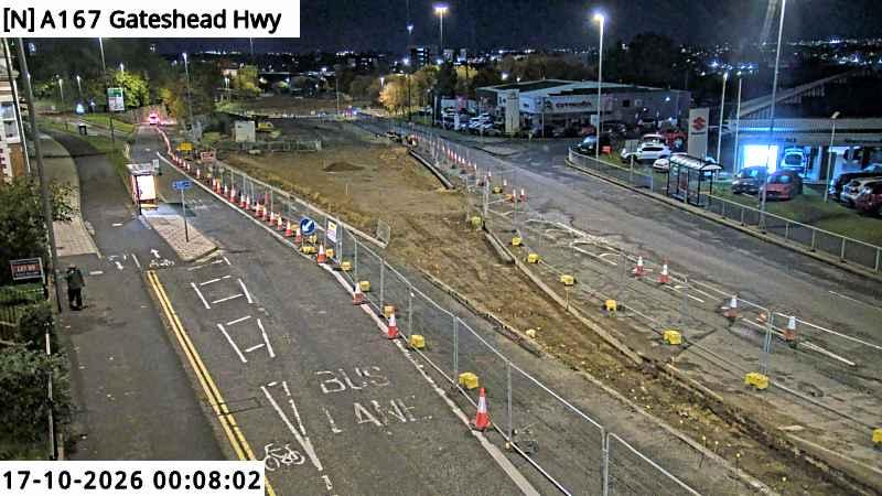 Traffic camera image 3 from Gateshead - A167 Gateshead Highway / Whitehall Road