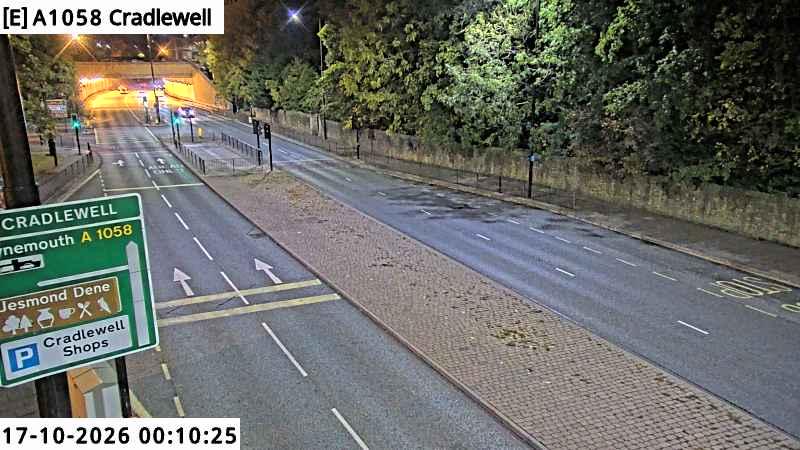 Traffic camera image 3 from Newcastle - A1058 Cradlewell / Osborne Avenue
