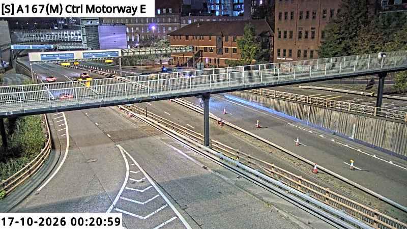 Traffic camera image 3 from Newcastle - A167(M) Central Motorway East / A193 New Bridge Street