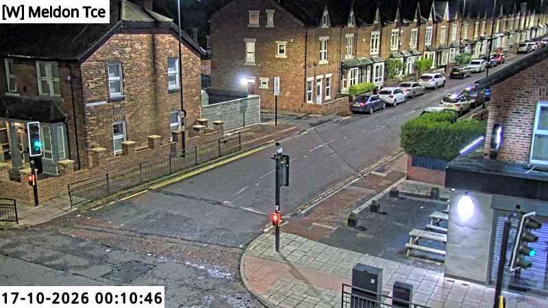 Traffic camera image 3 from Newcastle - A188 Chillingham Road / Meldon Terrace